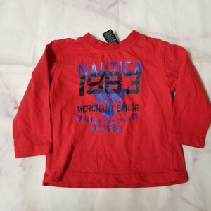 Nautica Red Long Sleeve Shirt 12M